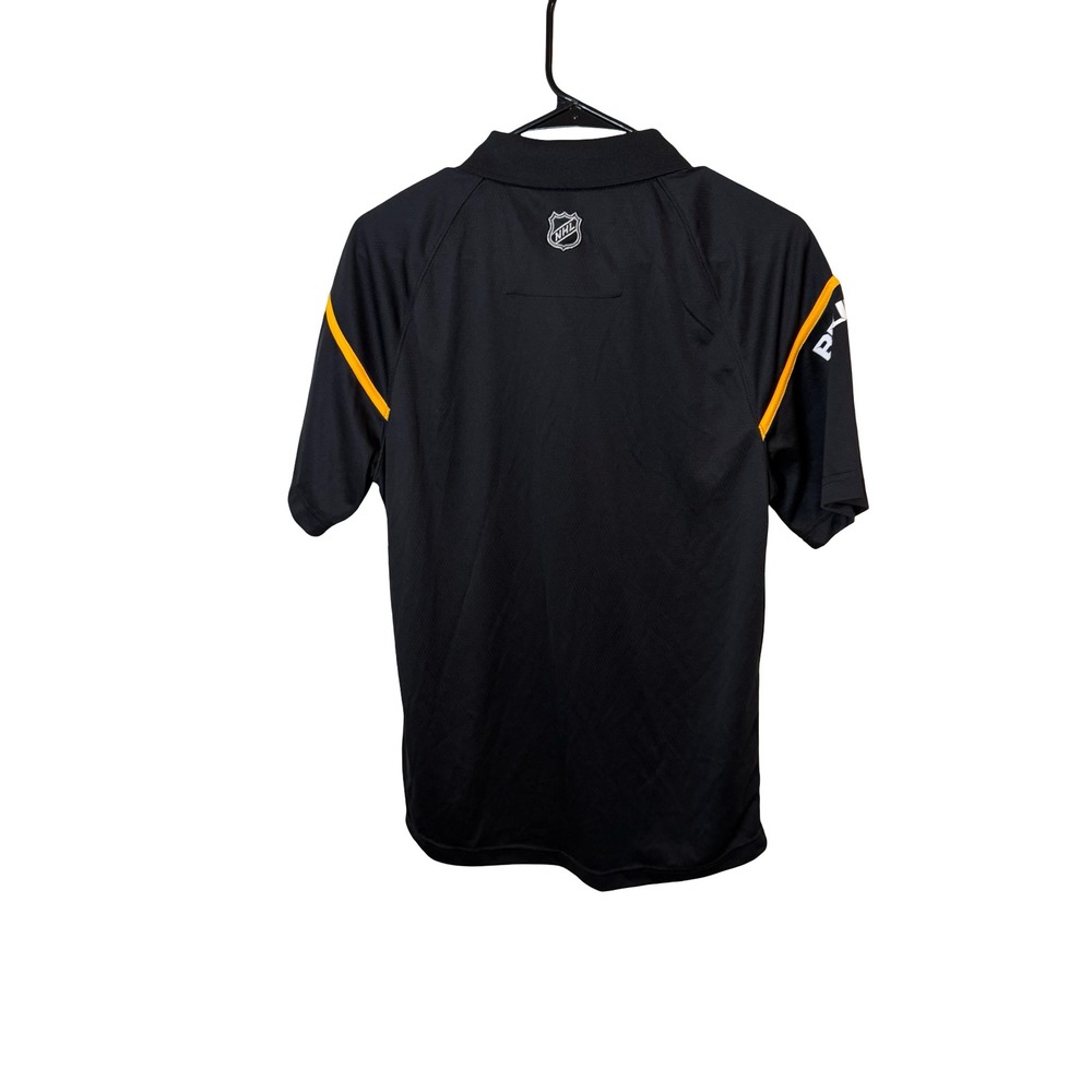 Reebok Boston Bruins NHL Center Ice Collection Polo Shirt Black Mens Small S/P - Picture 3 of 3